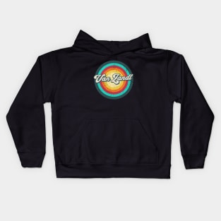 vintage rainbow circle art Kids Hoodie